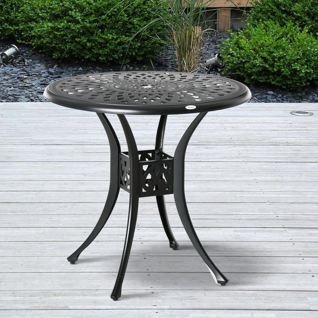 Hivvago 30 Inch Outdoor Bistro Table Round Patio Dining Table 2
