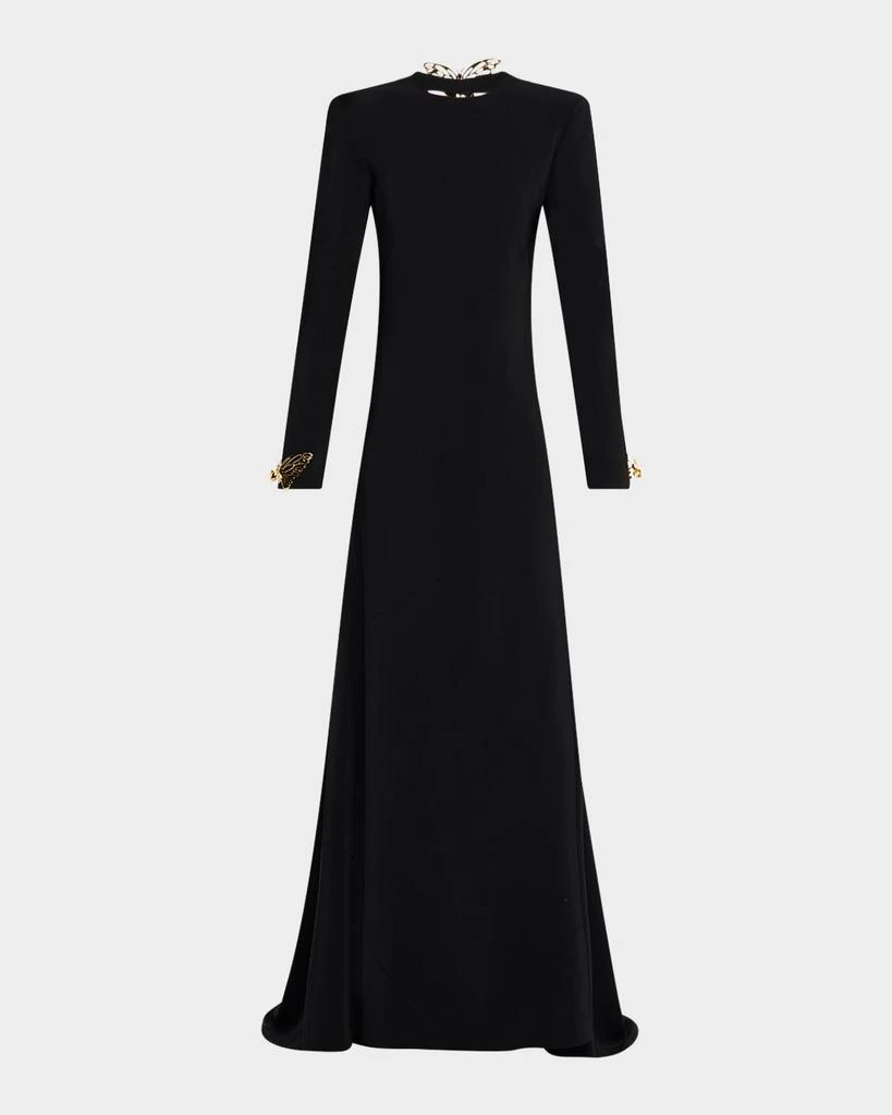 Shop Long-Sleeve Keyhole Back Gown with Butterfly Details on Sale at  BeyondStyle  Get 60% Off Long-Sleeve Keyhole Back Gown with Butterfly  Details with Limited-Time Flash Deals, Exclusive Discounts, and Special  Offers.