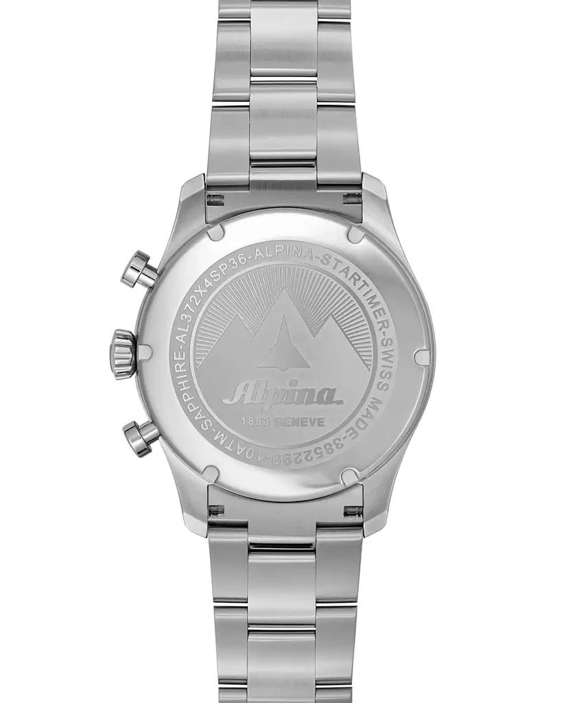 Alpina Men's Swiss Chronograph Startimer Stainless Steel Strap Bracelet Watch 41mm 3