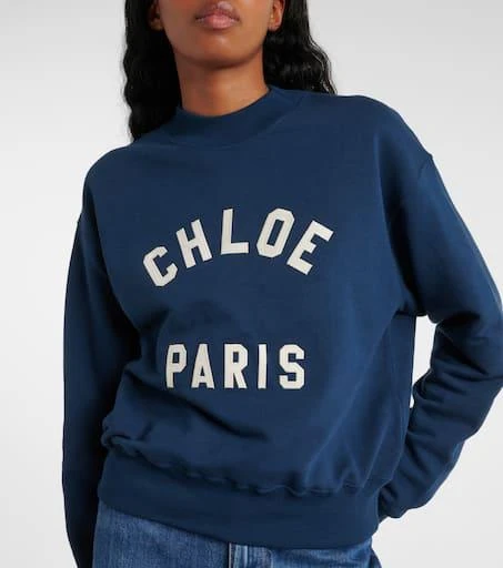 Chloé Logo cotton fleece sweatshirt 5