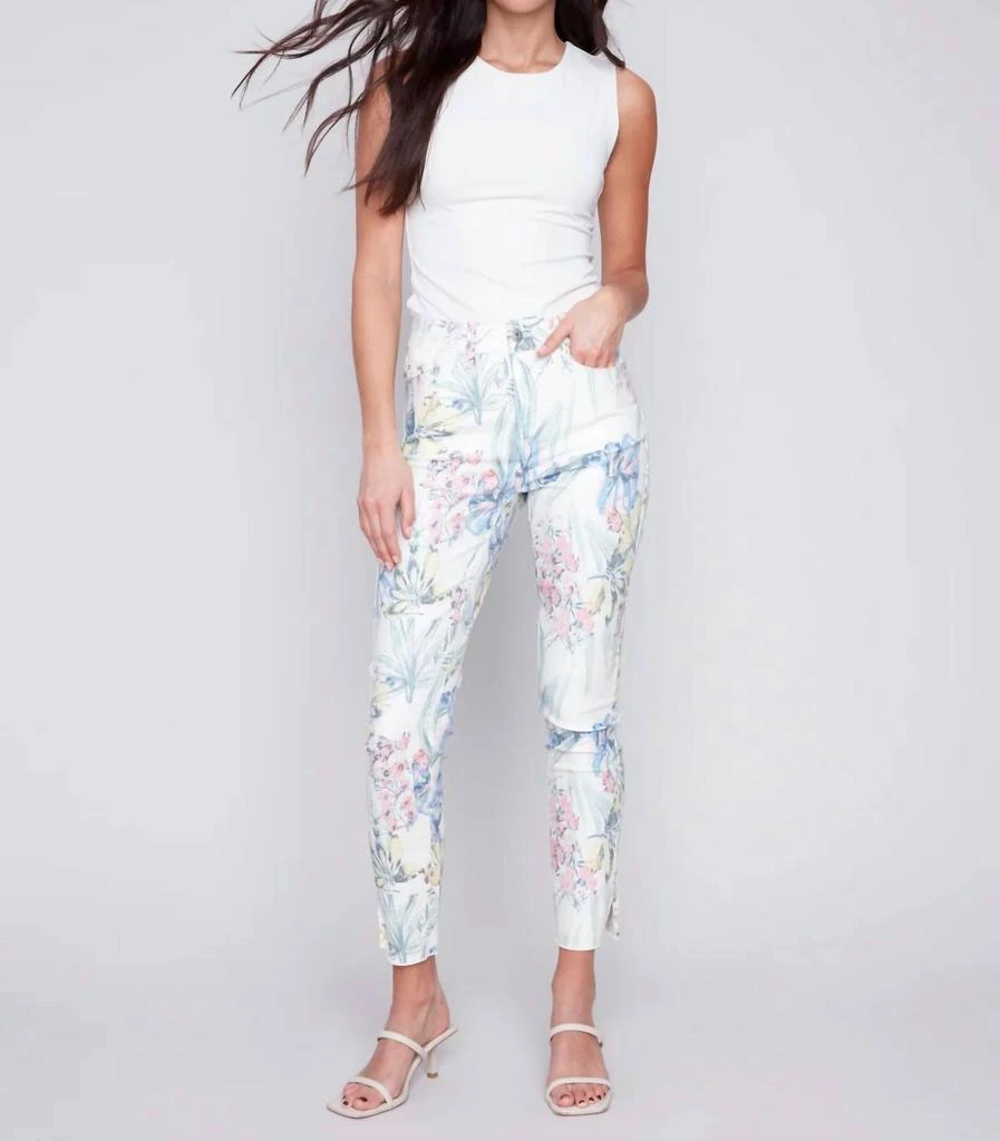 CHARLIE B Charlie B - 5-pocket Print Ankle Pant 3