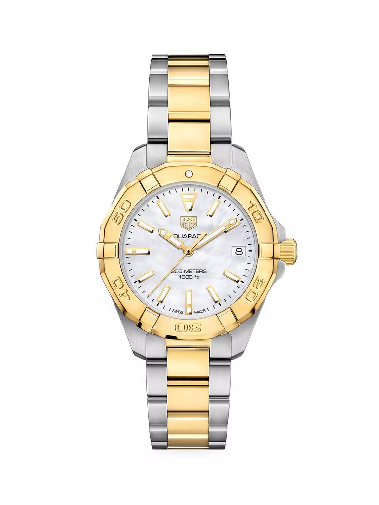 TAG Heuer Aquaracer Plated Gold & Stainless Steel Bracelet Watch