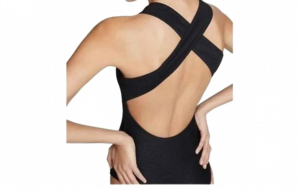 Shoshanna High Neck One Piece In Black 4