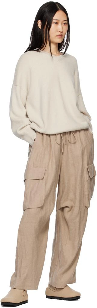 LAUREN MANOOGIAN Beige Felt Buckle Mules 5