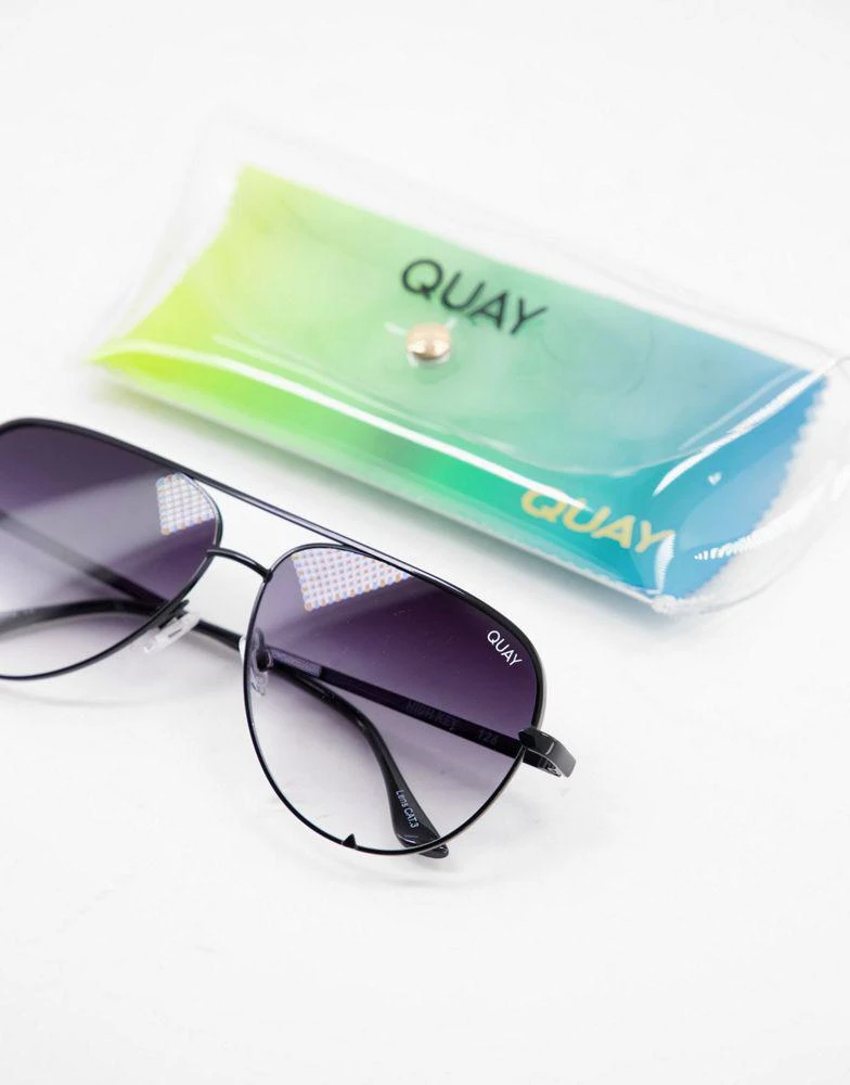 Quay Quay High Key sunglasses in black fade 2