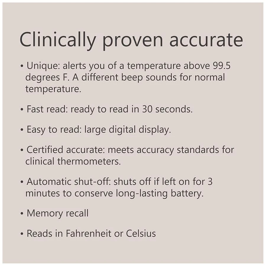 Walgreens Digital Thermometer 30 Second Rigid-Tip 6