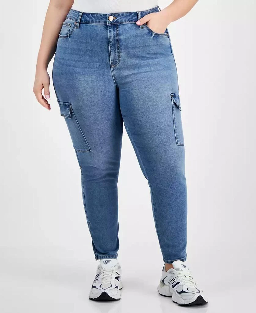 Celebrity Pink Trendy Plus Size High-Rise Skinny Cargo Jeans 3