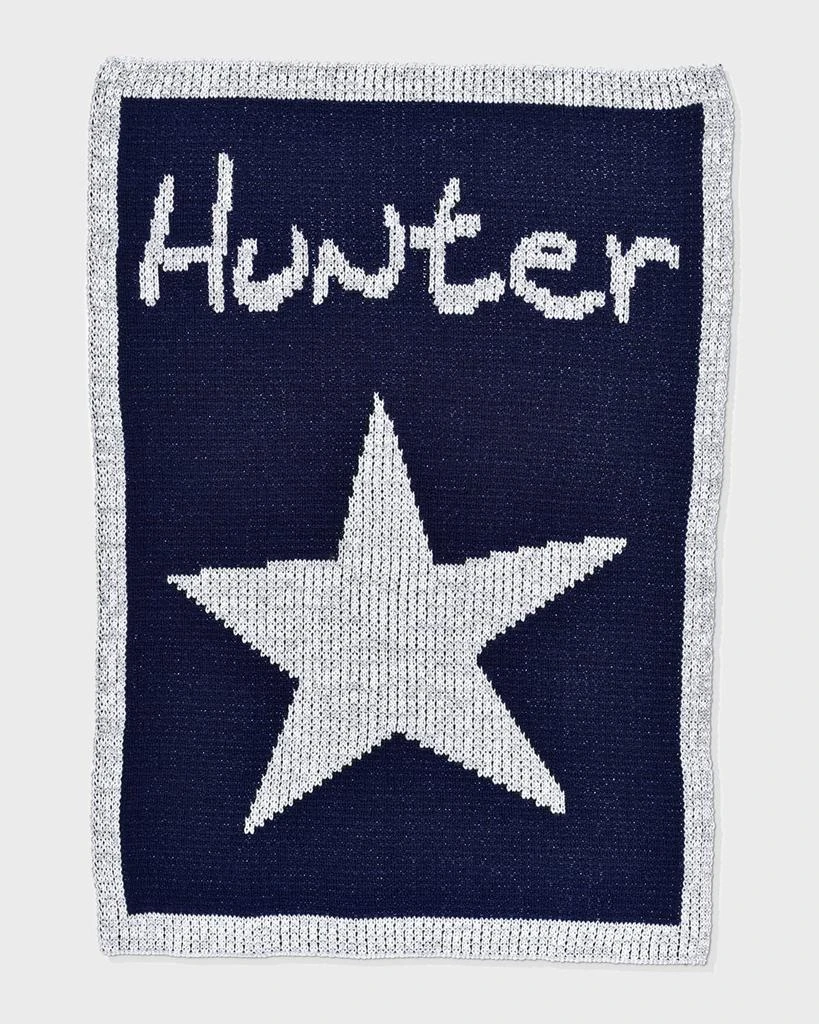 Butterscotch Blankees Single Star Metallic Crib Blanket, Personalized