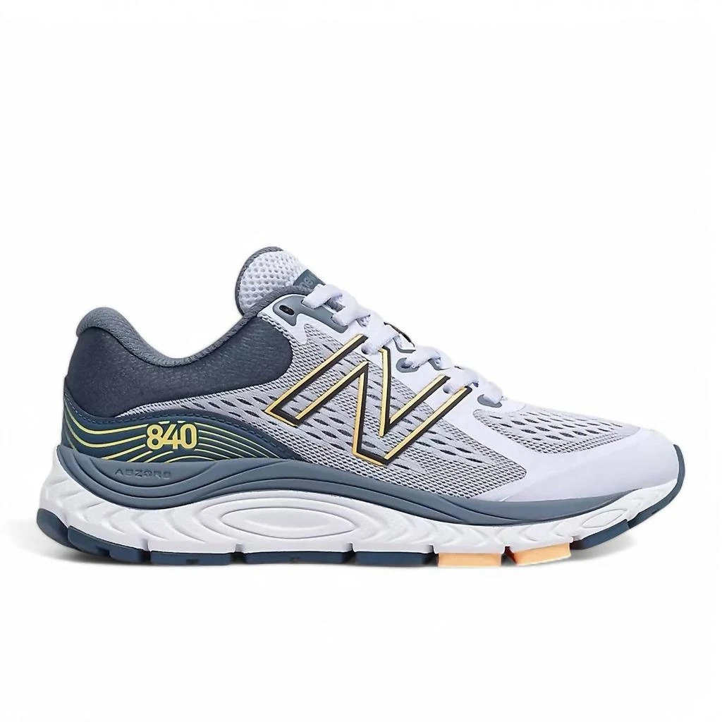 New Balance Women's 840 V5 Running Shoes In Light Grey/yellow 1