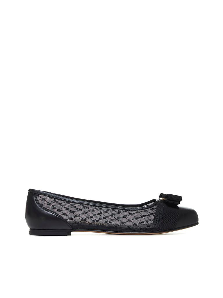 Salvatore Ferragamo Black mesh Varina ballet flats - Shoes
