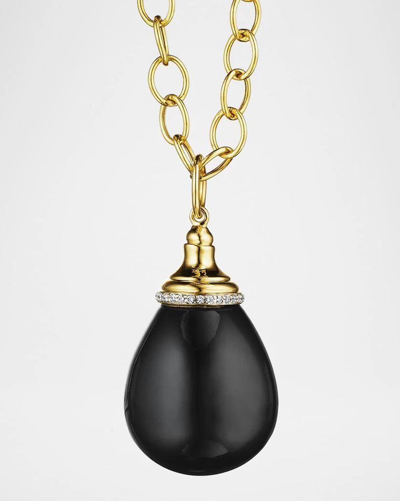 Syna 18K Yellow Gold Drop Necklace with Diamonds 1