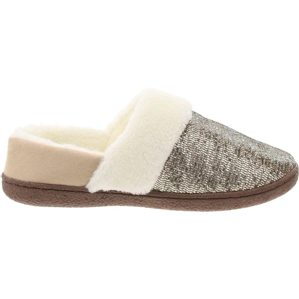 Easy Spirit Siesta 8 Womens Faux Fur Glitter Loafer Slippers 7