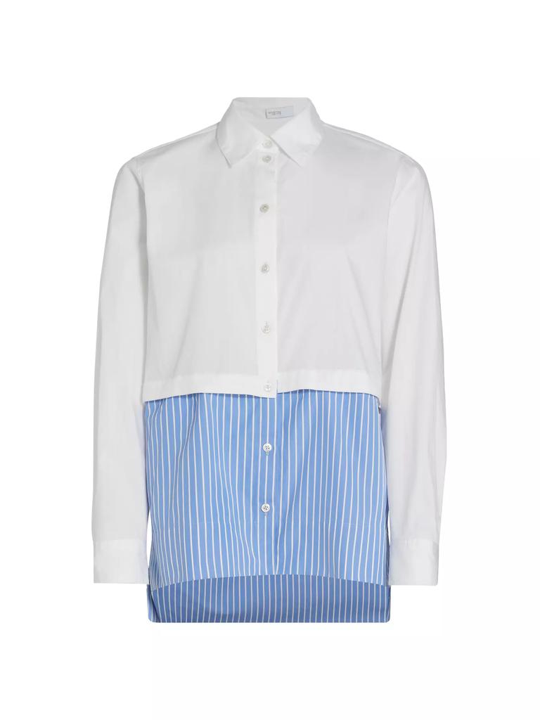 Rosetta Getty Paneled Cotton Button-Front Shirt