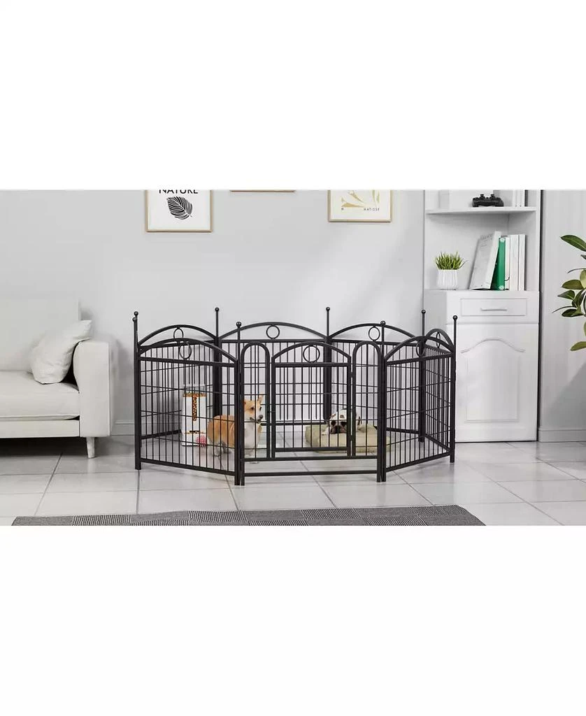 Streamdale Furniture Dog Playpen 24" 8 Panel Metal Pet Fence 9