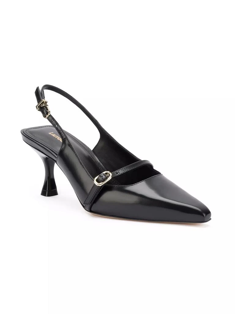 Larroudé Ines 65MM Leather Slingback Pumps 2
