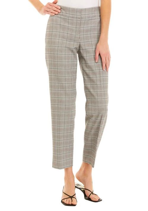 Kasper Womens Plaid Slim Pants 1