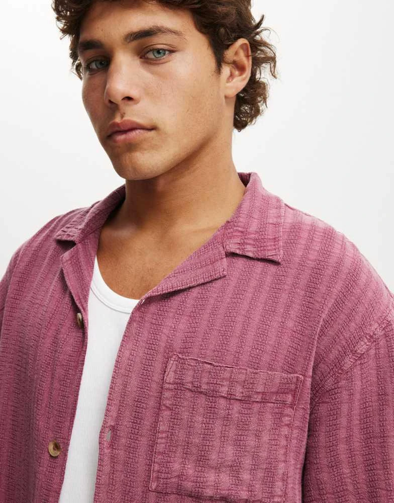 Cotton:On Cotton On Washed box fit short sleeve shirt in washed coral - PINK 4