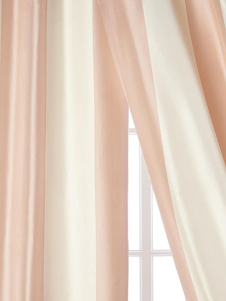 Home Silks Hampton Two-Tone Striped Curtain Panel Set
