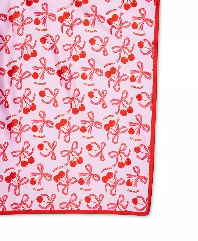Steve Madden Kitchy Cherries Print Bow Scarf 3