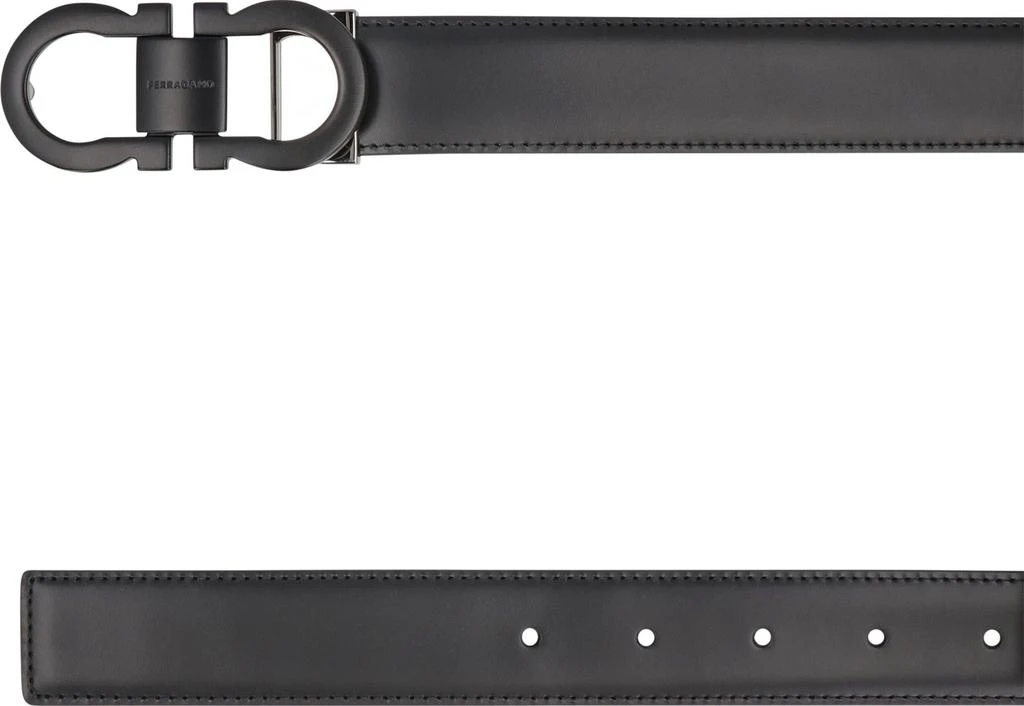 Salvatore Ferragamo Salvatore Ferragamo Gancini Reversible Leather Belt 3