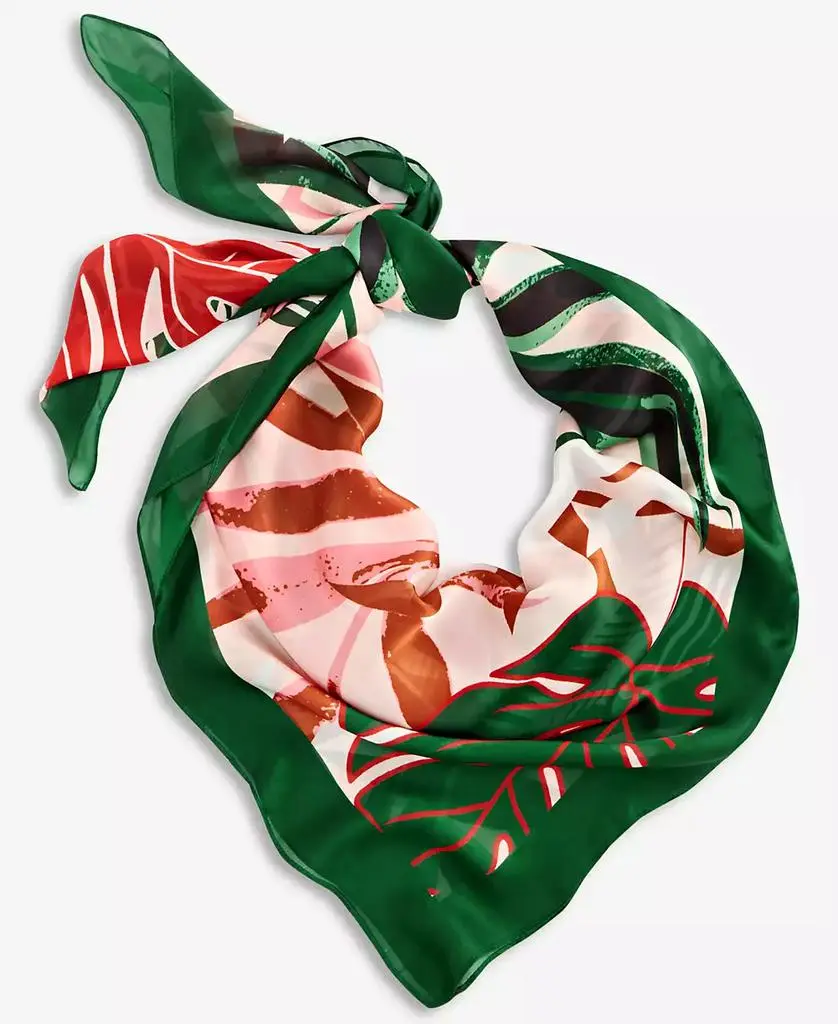 INC International Tropical Oversized Square Scarf, Macy's Exclusive