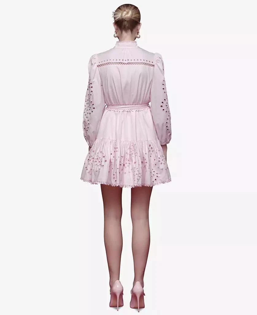 Avec Les Filles Women
s Eyelet Cotton Lined Shirt Dress 5