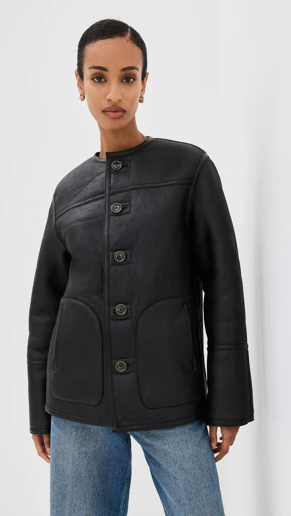 VERONICA BEARD Anya Reversible Shearling Coat 7