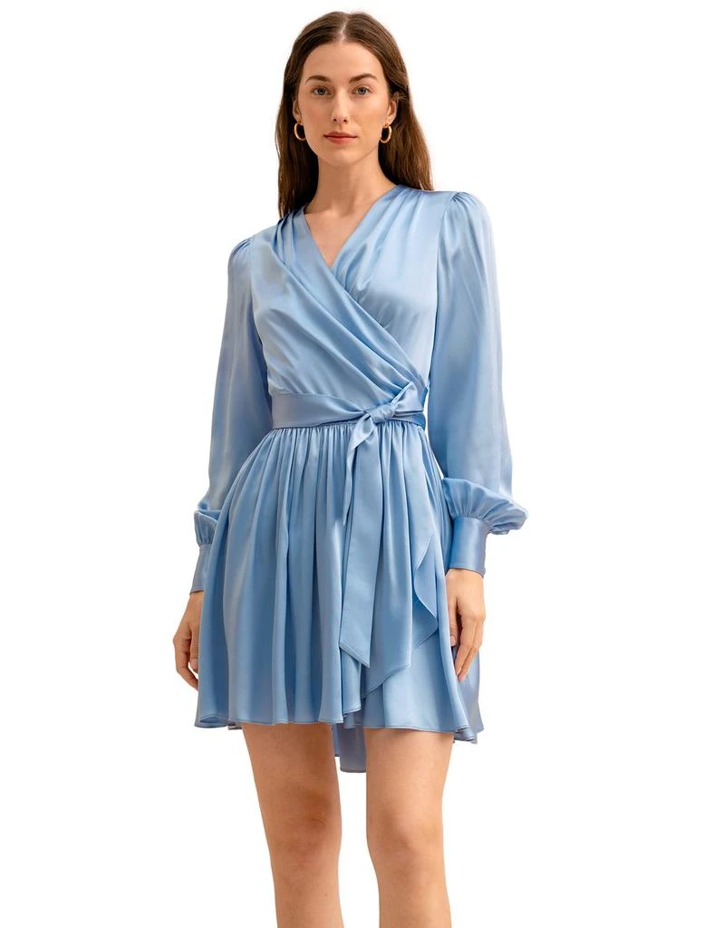 LILYSILK The Linaria V Neck Silk Wrap Dress for Women 1