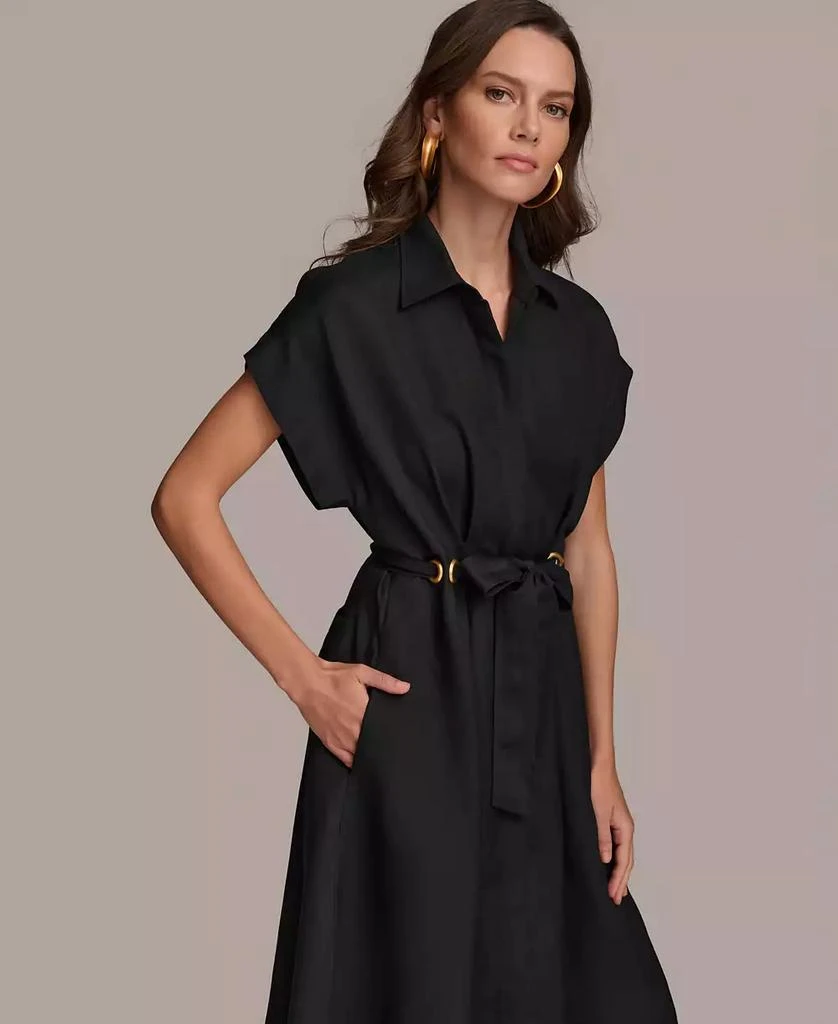 Donna Karan Women's Grommet-Trim Belted Dress 2