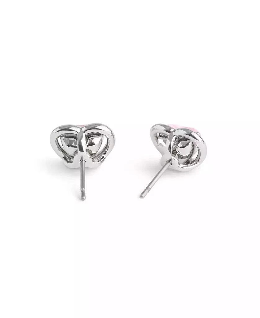 Coach Faux Stone Halo Heart Stud Convertible Earrings 9