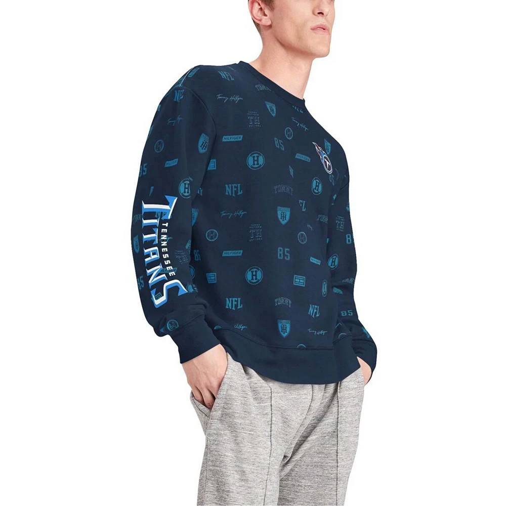 Tommy Hilfiger Men's Navy Tennessee Titans Reid Graphic Pullover Sweatshirt 2