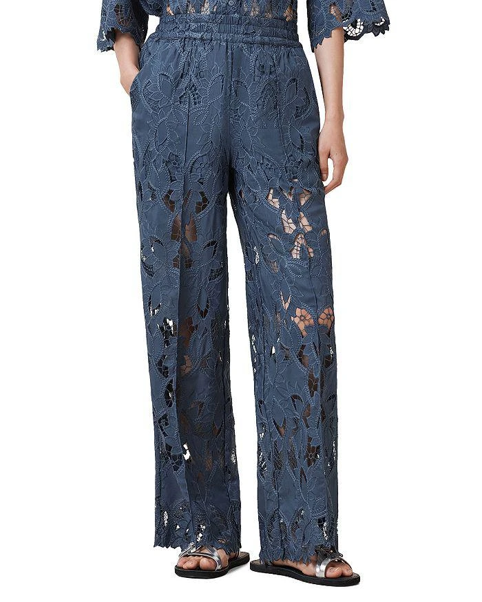 ALL SAINTS Charli Floral Lace Wide Leg Pants 1