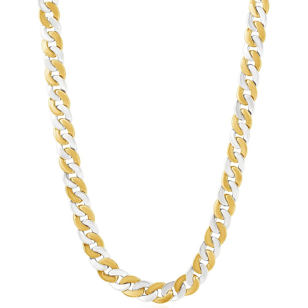 Pompeii3 Mens Cuban 14k Gold (72gram) or Platinum (115gram) 7.5mm Link Chain Necklace 22"