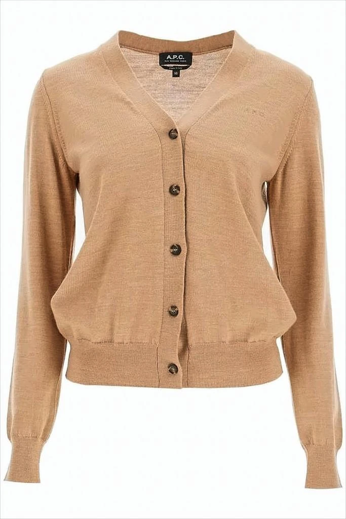 A.P.C. Classic Wool Cardigan with V-Neckline