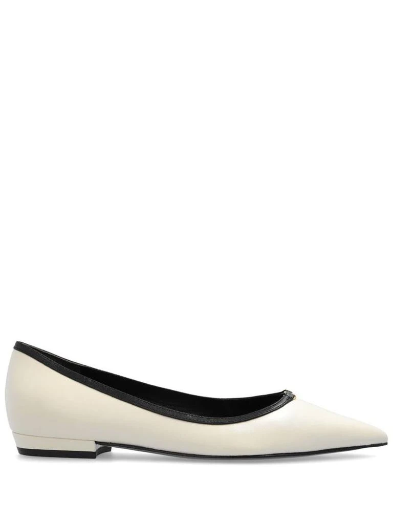 Tory Burch Tory Burch Double T Buckle Pointed Toe Flat Shoes 1