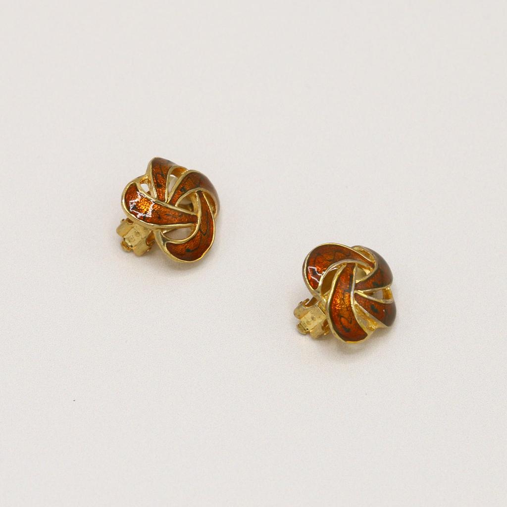 Orelia Vintage Vintage Woven Stone Clip On Earrings