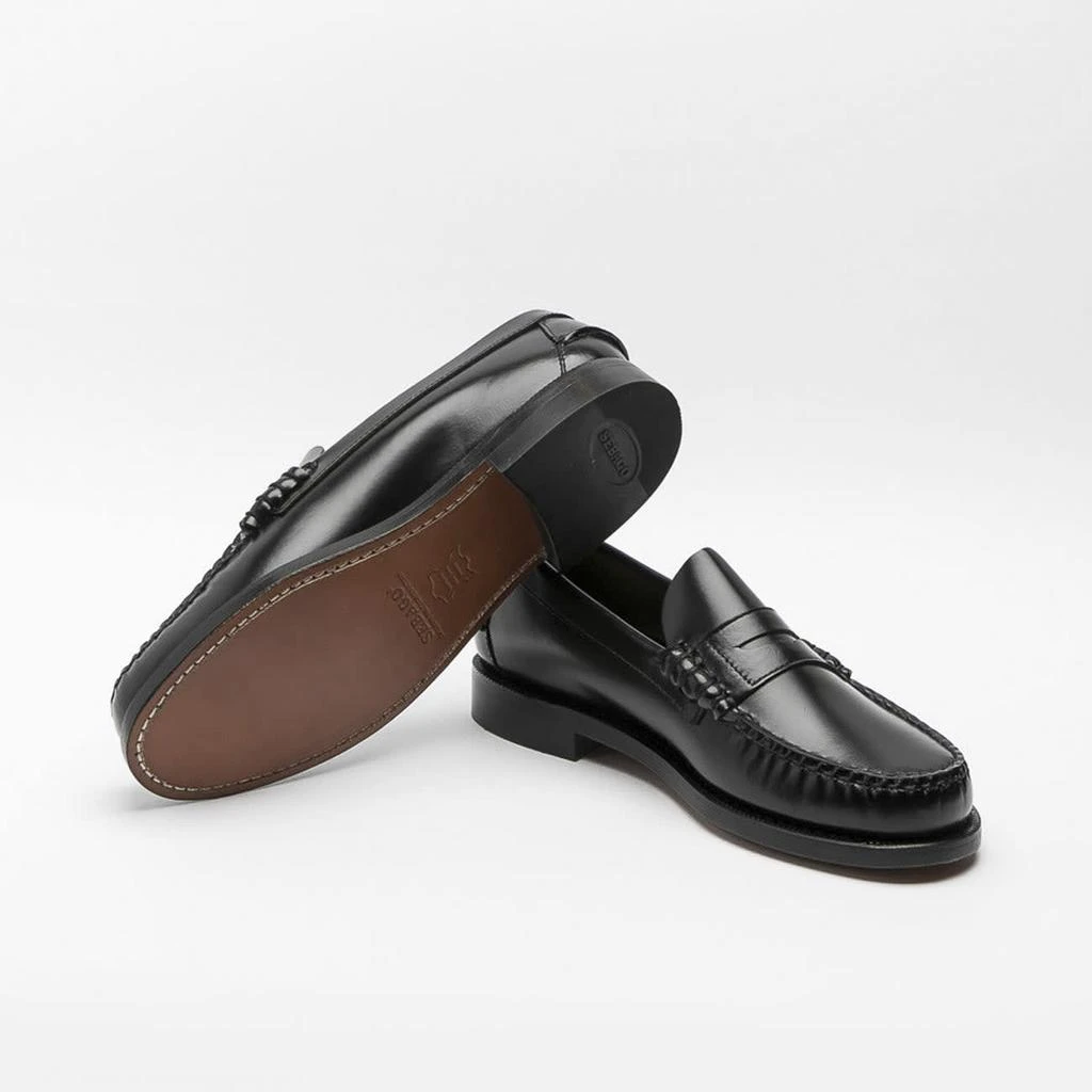 SEBAGO Classic Dan Black Brushed Leather Penny Loafer 4