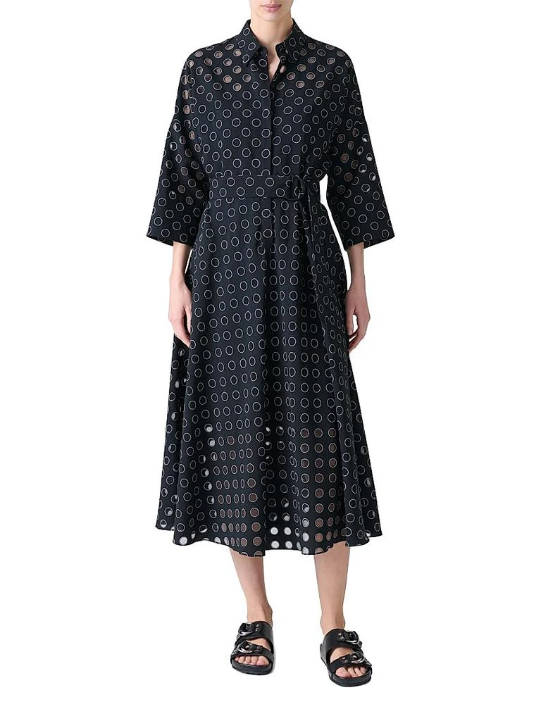 Akris Polka Dot Organzino Shirtdress 2