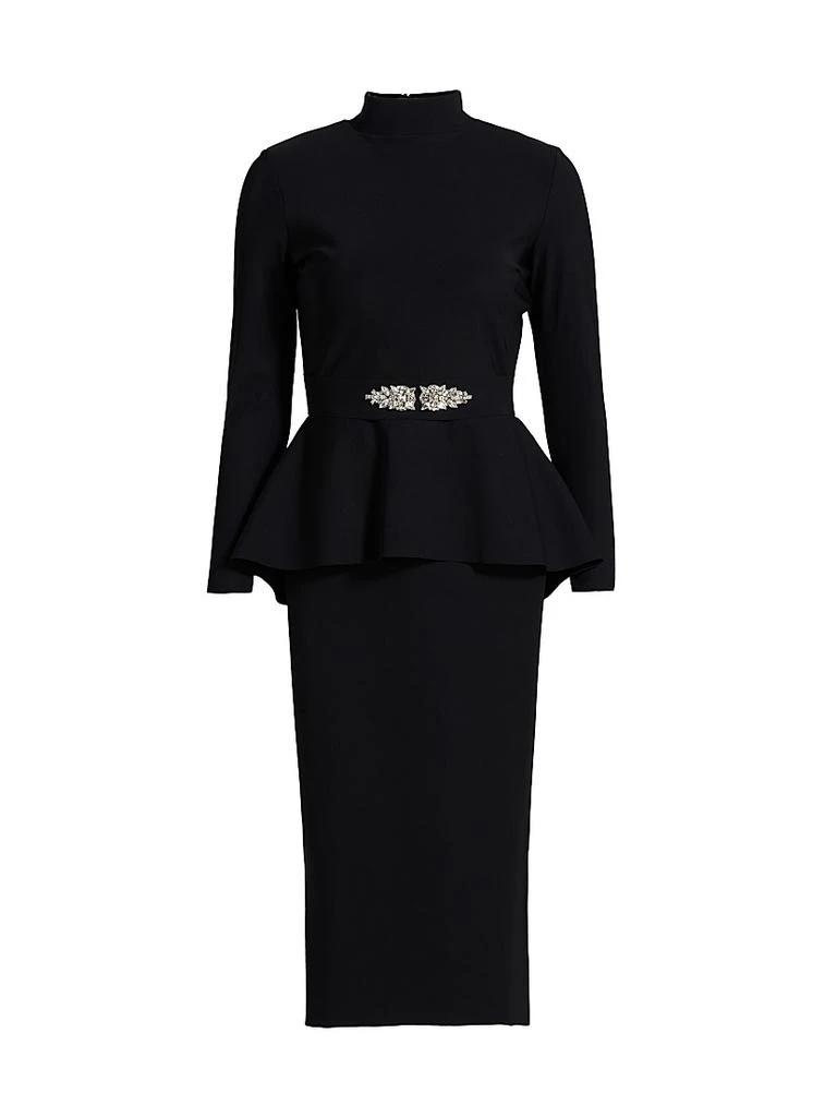 floral print knee length dress with sleeves Aminah Puff Sleeve Dress - Blue Floral main image 0