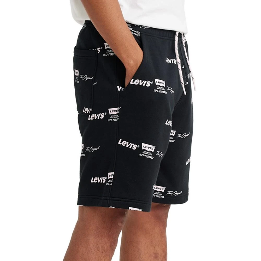 Levi's Men's Relaxed Fit Drawstring Allover Logo Print Shorts 3