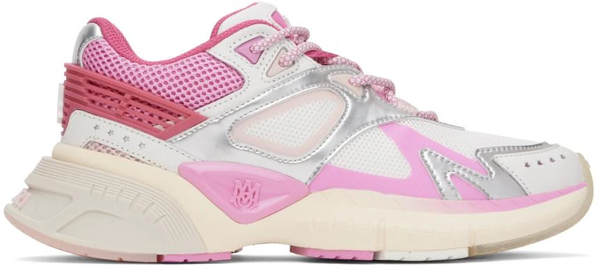 AMIRI Pink & Silver MA Runner Sneakers 1
