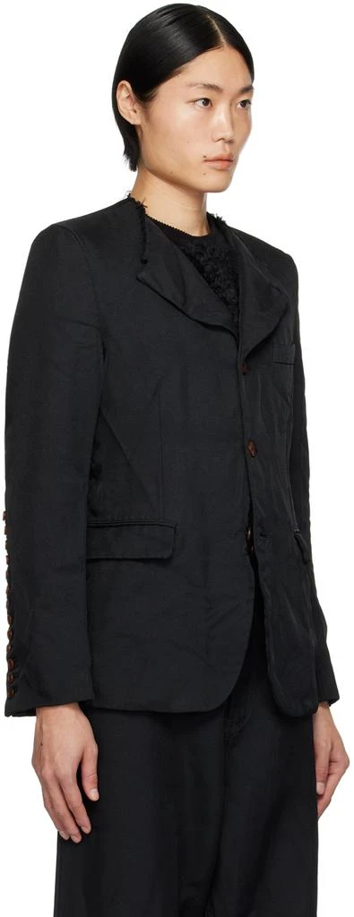 Black Comme des Garçons Black Deconstructed Collar Blazer 2