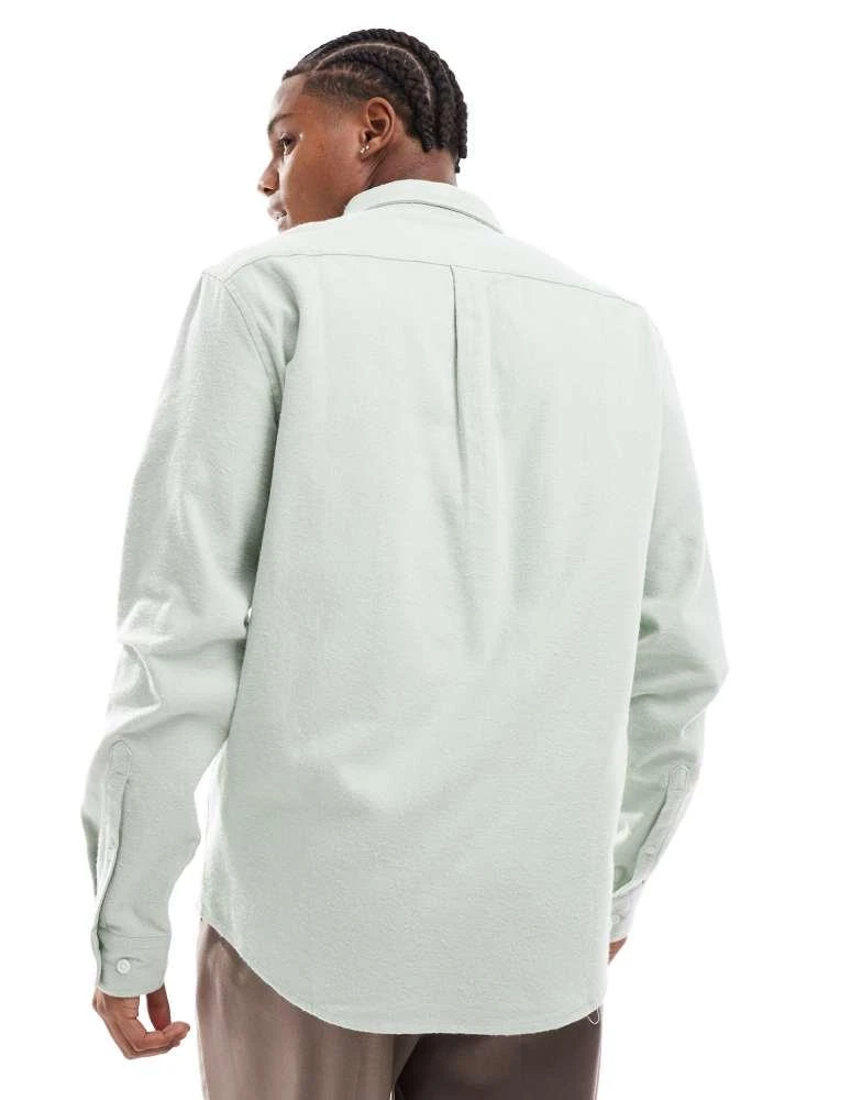 ASOS ASOS DESIGN brushed oxford regular shirt in sage green 4