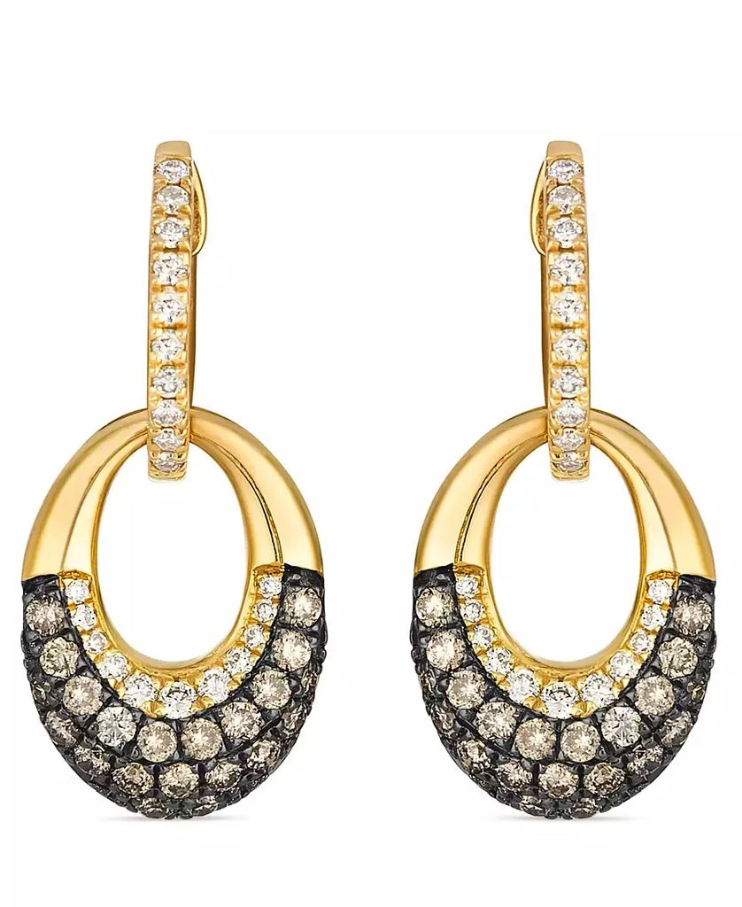 Le Vian Vanilla and Chocolate Drop Earrings (0.62 ct. t.w) in 14K Honey Gold 3