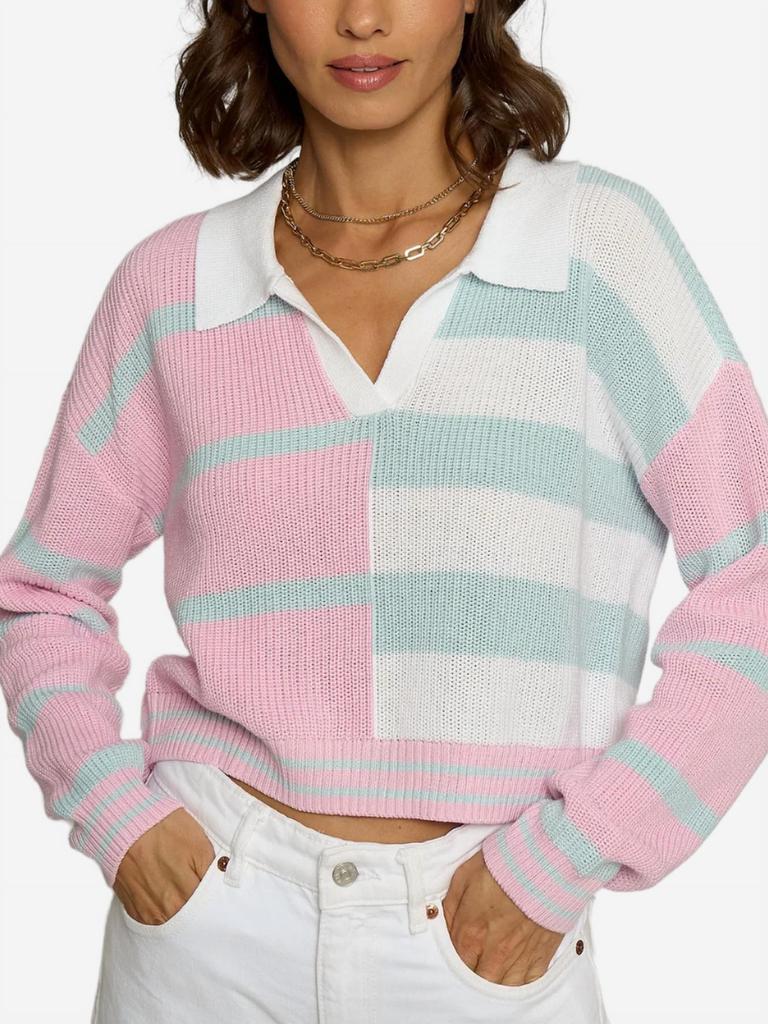 Central Park West Central Park West - Colorblock Cropped Stripe Top