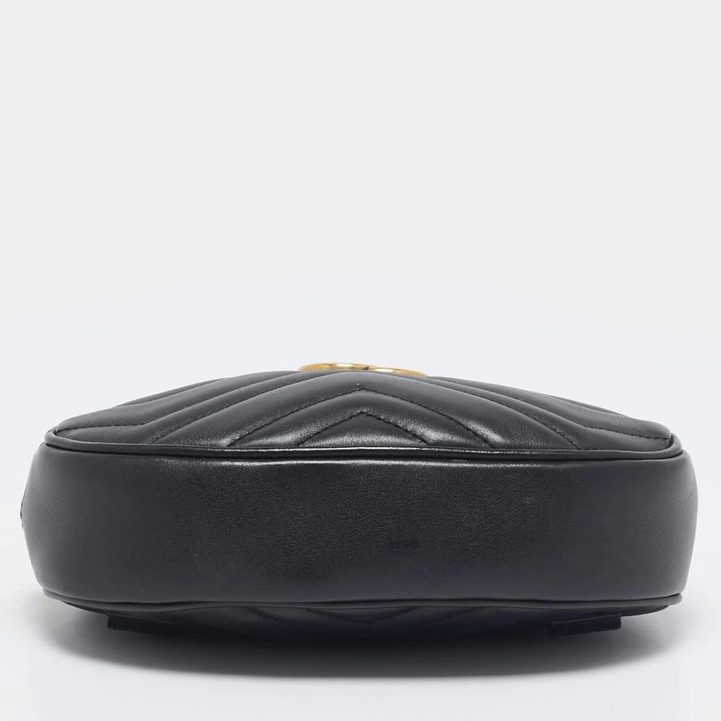 Gucci Gucci Black Matelassé Leather Mini GG Marmont Belt Bag 6