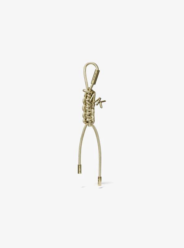 Michael Kors Gold-Tone and Metallic Braided Cord Bag Charm 1