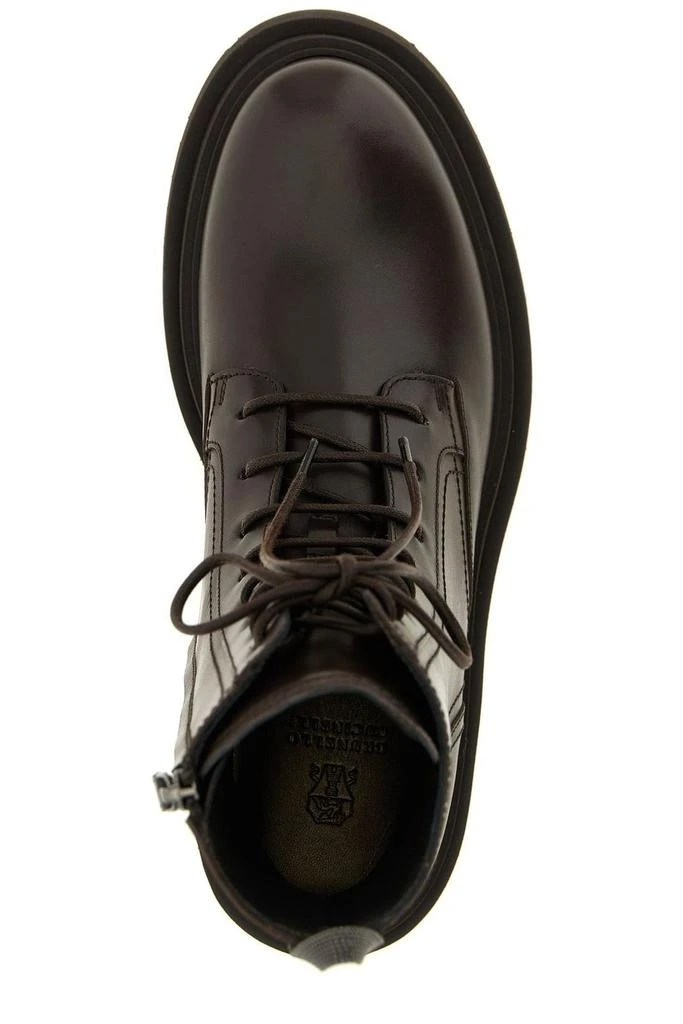 Brunello Cucinelli Brunello Cucinelli Shiny Loop Detail Combat Boots 4