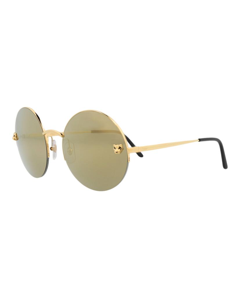 Cartier Round-Frame Metal Sunglasses