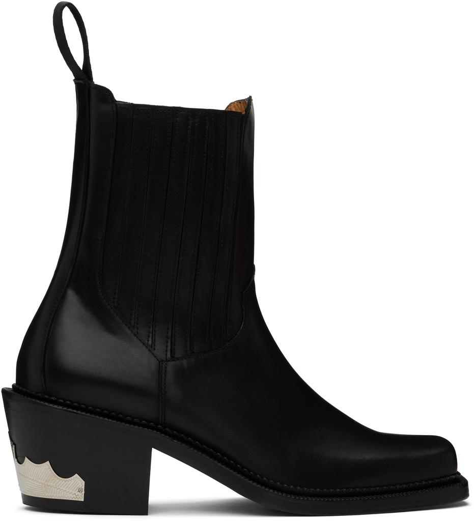 大きいサイズ　TOGA VIRILIS SHOE SIDE GORE BOOTS TOGA VIRILIS ブーツ SIDE GORE BLACK LEATHER メンズ